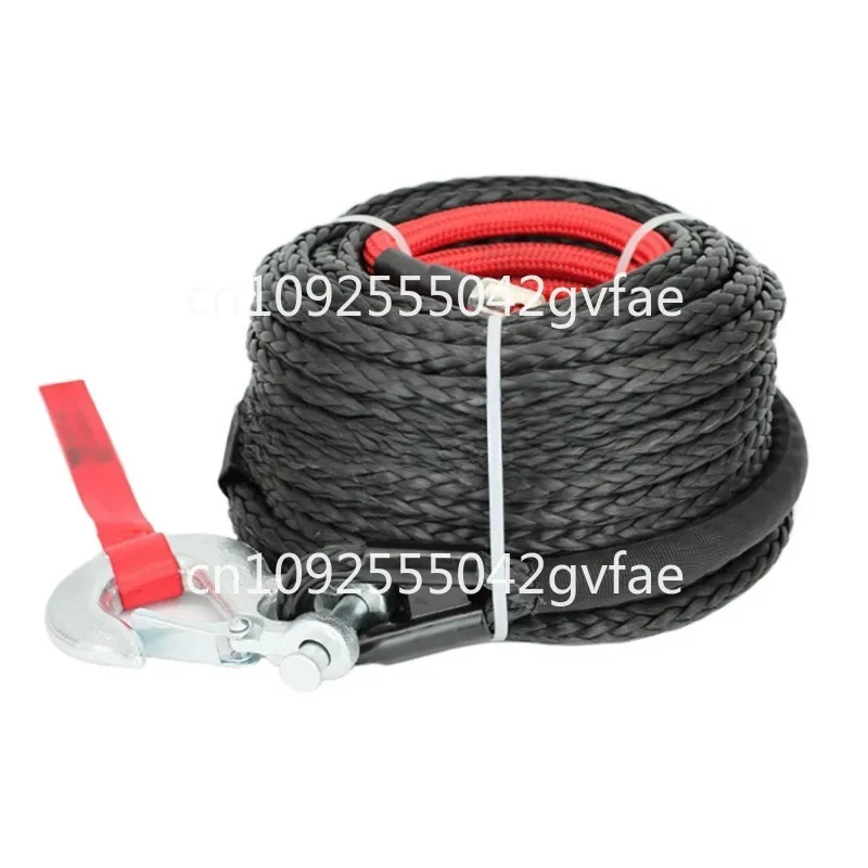 Synthetic Winch Rope for ATV SUV Vehicle, Tow Car, Off Road Trailer, 12mm x 28M, 13mm x 25m