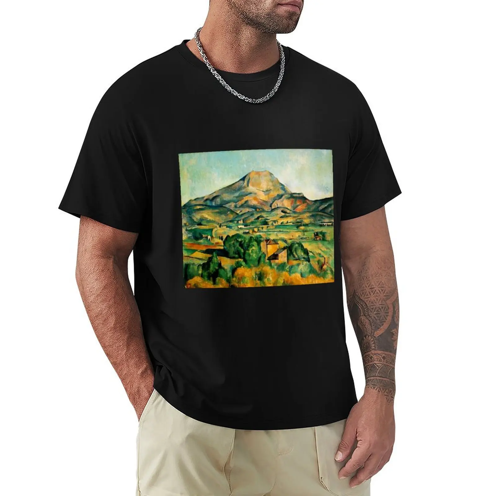 Paul Cézanne - Mont Sainte Victoire T-Shirt t shirts for man cotton T-Shirt