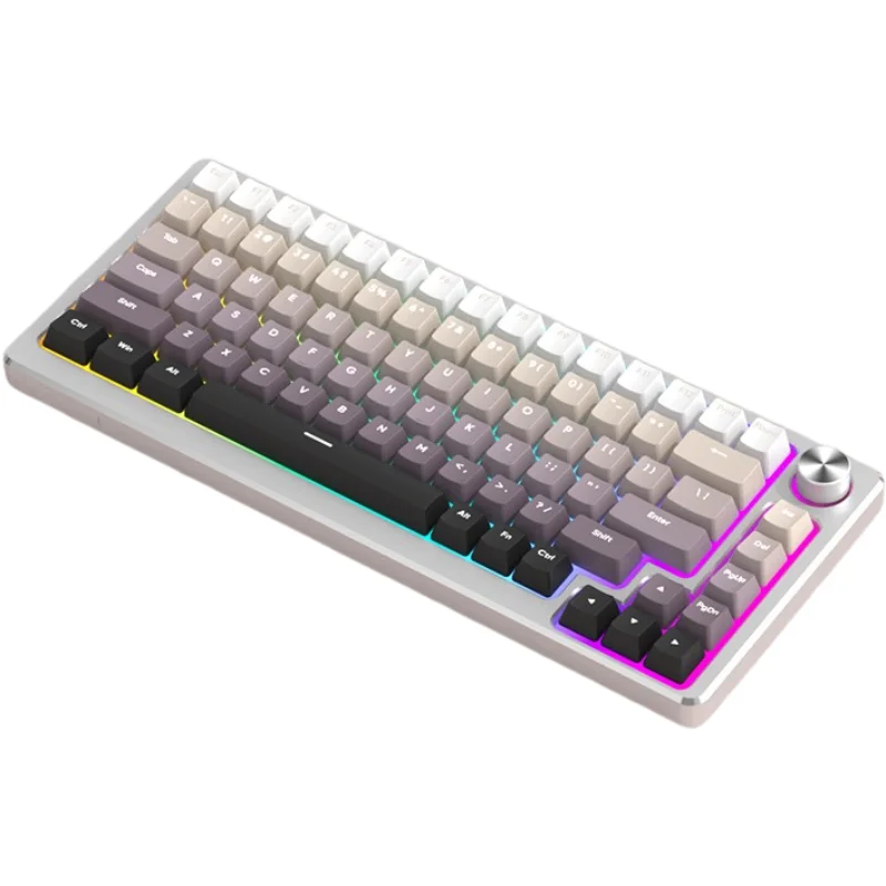 Imagem -06 - Kit de Teclado com Fio Mecânico de Alumínio Tipo-c Hot Swap Junta Rgb Botão Multimídia Metal Personalizado Office Gaming 75 Dk83