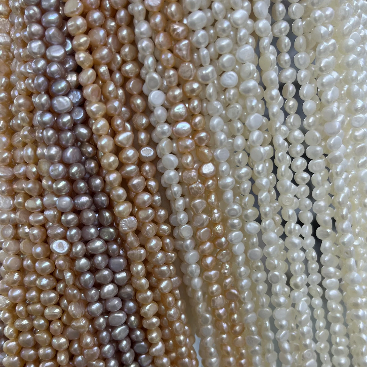 4-5mm Genuine Natural Freshwater Pearl Semi-finished Irregularly Shaped Beads for Jewelry Making DIY Necklace Bracelet Accessory