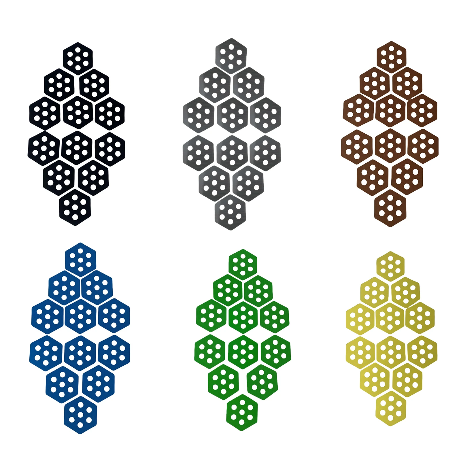 12 Pieces Hexagon Surfboard Traction Pads Anti Skid Surfboard Front Traction Pad with Adhesive for Surfing Water Sports