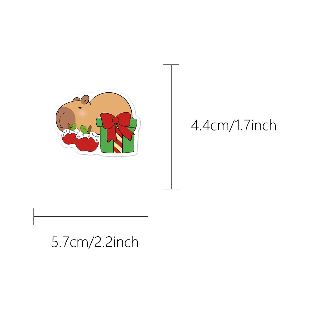 

10/30/50PCS Capybara Christmas Decoration Sticker Cute Cartoon Doodle DIY Water Cup Laptop Mobile Case Scrapbook Toy Gift