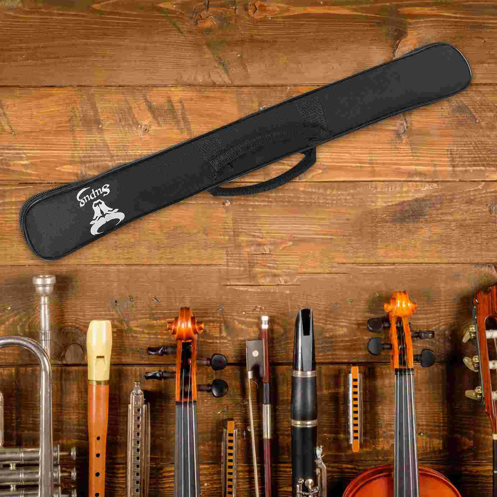 

Clarinet Cleaning Kit Bamboo Flute Bag Musical Instruments Black Oxford Cloth Student