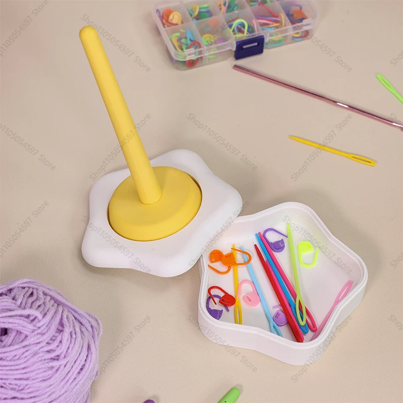 3D Gedruckt Garn Ständer Halter Kunststoff Spinning Stricken Werkzeuge Anfänger Häkeln Stehen Nähgarn Spule Wolle Ball Wickler Werkzeug