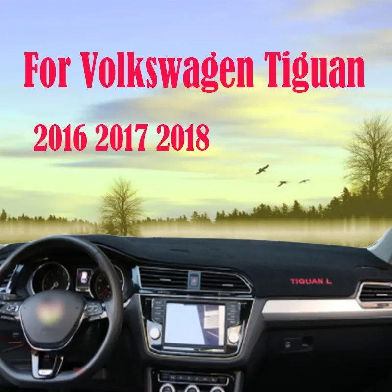 

Car Dashboard Cover Mat Sun Shade Pad Instrument Panel Carpets For Volkswagen Tiguan 2016-2018 Car Accessories