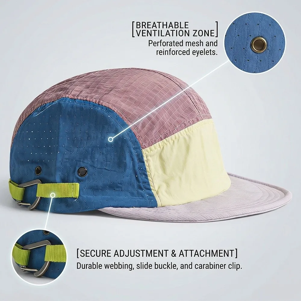 5-Panel Herren Baseballkappen Farblich Abgestimmte Leichte Schnelltrocknende Kappe Outdoor Camping Sonnenschutz Entenschnabel-Kappe – Detail 14