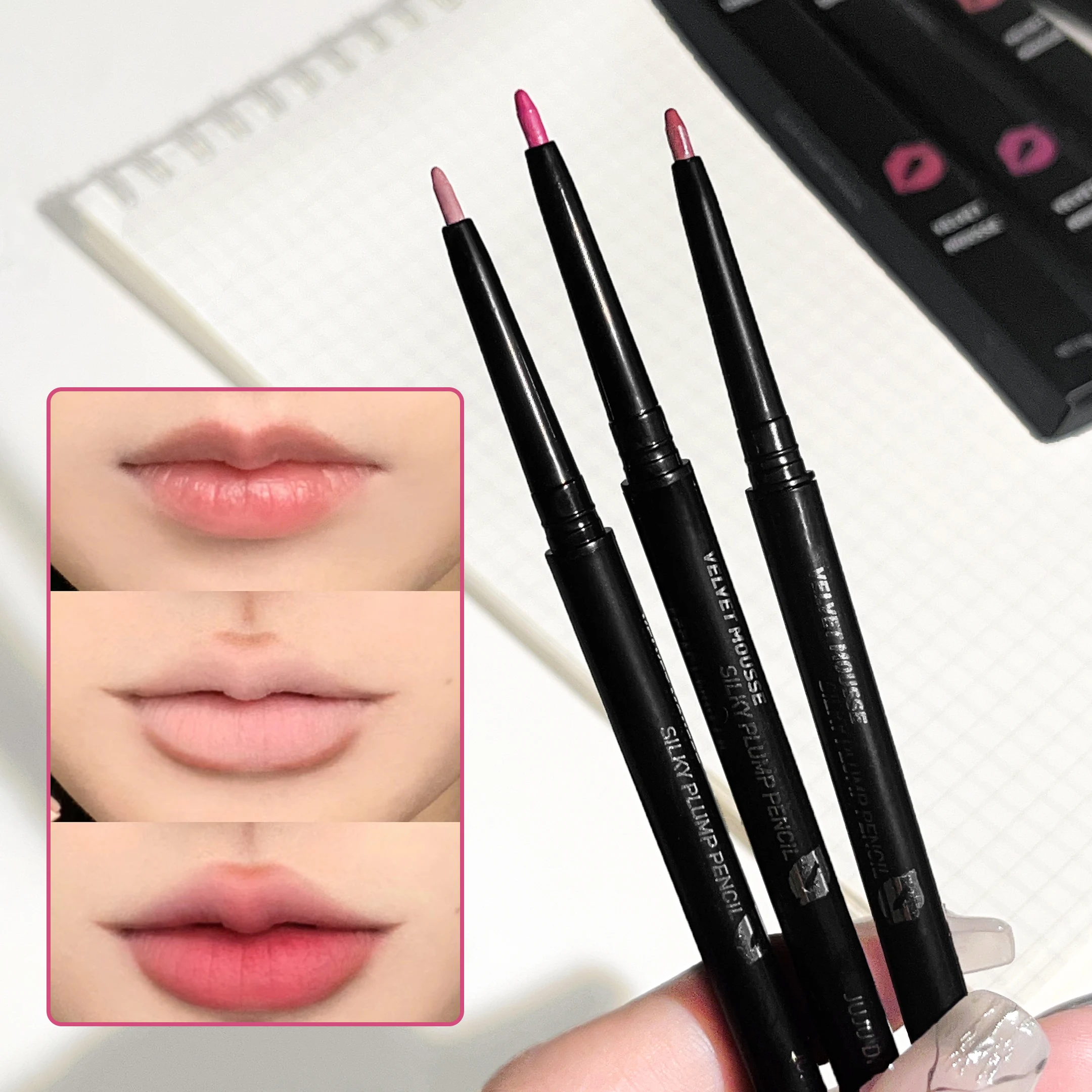 Lip line pencil outlines lips lasting waterproof, not easy to decolorize, non-sticky, coloring, matte lipstick