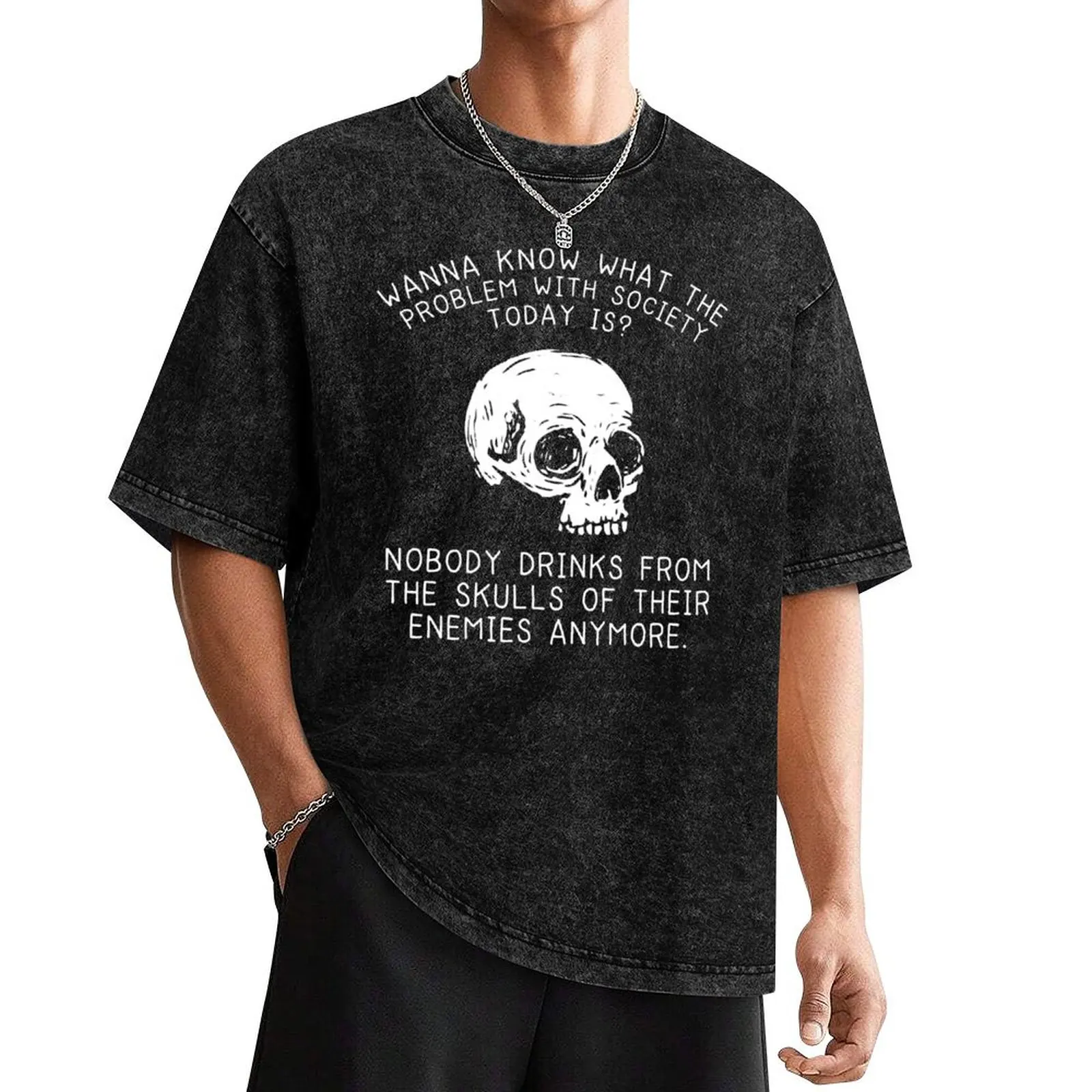 Boire des crânes des leurs ennemis T-Shirt vintage anime chemise pour un garçon couverture t-shirts pour hommes