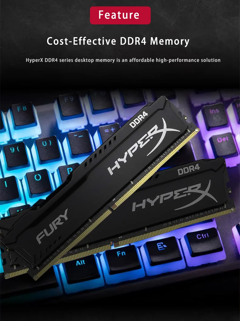 HyperX Fury Memoria DDR4 16GB (2x8GB) 32GB (2x16GB) Kit RAM