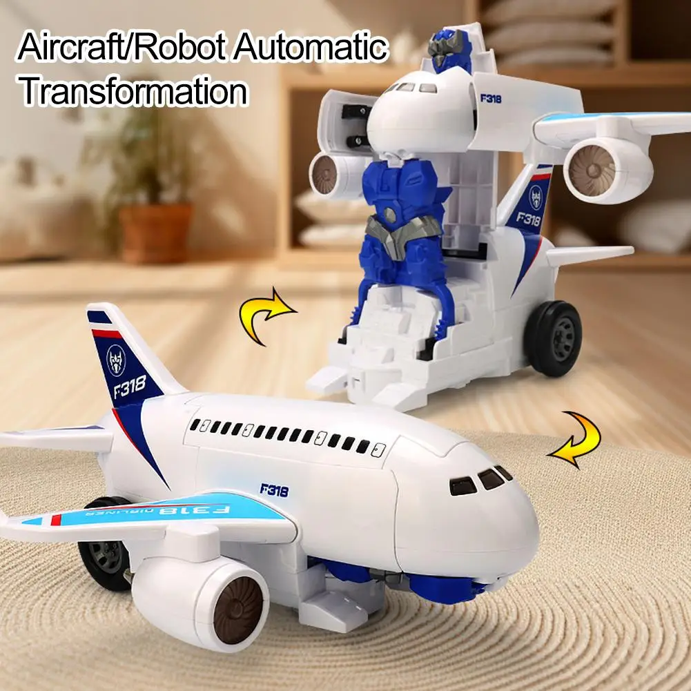ألعاب روبوتية للطائرة المتحولة نماذج طائرة مع أضواء وأصوات هدايا عيد الميلاد ألعاب للأطفال الأولاد والبنات لعبة سيارة #2