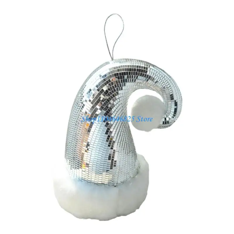 

Glittering Disco Christmas Hat Ornament For Mantels Christmas Tree Embellishment