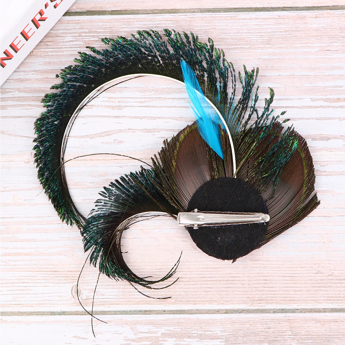 

Peacock Hairpin Crystal Rhinestone Clip Fascinator Wedding Party Accessories Lightweight Portable Alligator Clip Pin Brooch