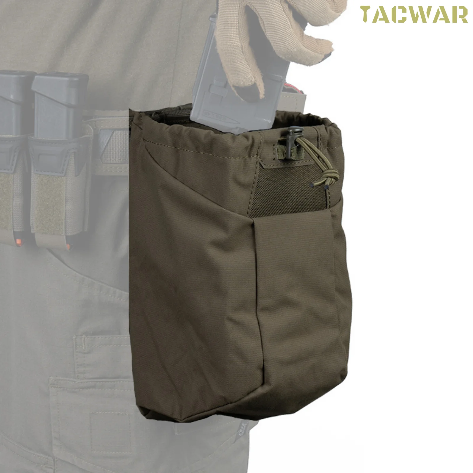 Taktyczna torba zrzutowa składana, torba na śmieci, torba zrzutowa MOLLE, torba na magazynki, torba uniwersalna na pas, do airsoftu, strzelectwa, polowań — 2