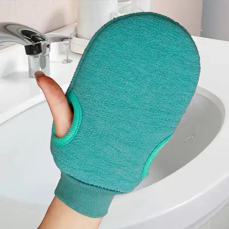 1Pc Shower Spa Exfoliator Two-sided Bath Glove Body Cleaning Scrub Mitt Rub Dead Skin Removal Bathroom Massage Products SPA Foam