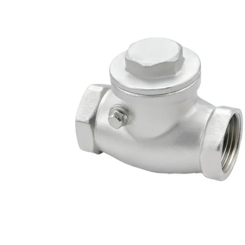 For 304 Stainless Steel Wire Buckle Check Valve H14W Female Horizontal Swing Type Soft Seal Check Valve DN15 20