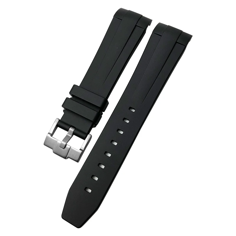 High Quality Silicone Rubber 21mm Watchband fit for Longines L3.781.4.9 HydroConquest Conquest Black Blue Gray Green Watch Strap view 5