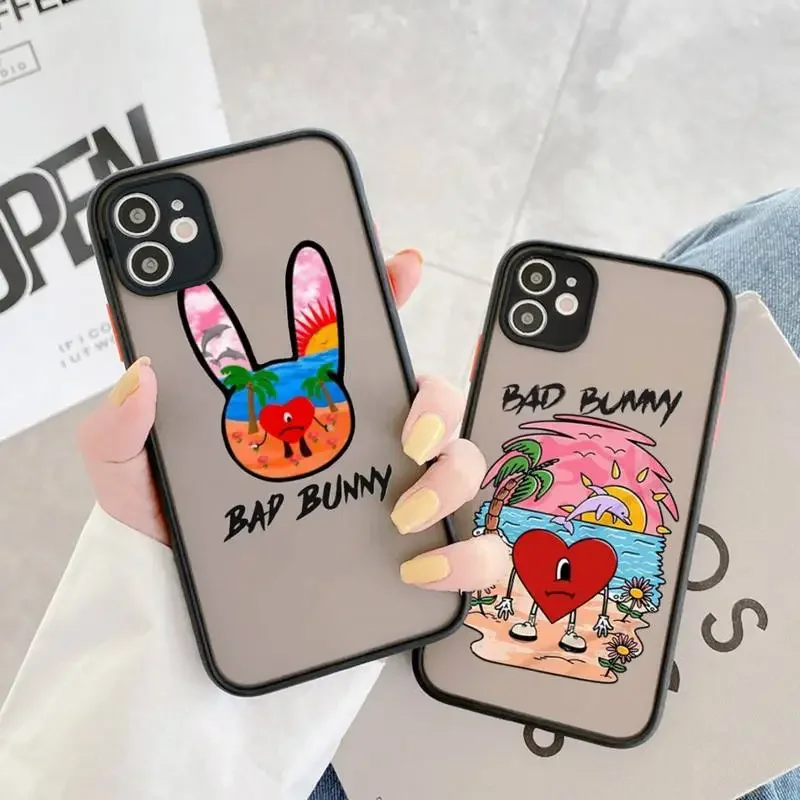 Bad Bunny Un Verano Sin Ti pattern Phone Case matte transparent For iphone 14 11 12 13 plus mini pro max cover