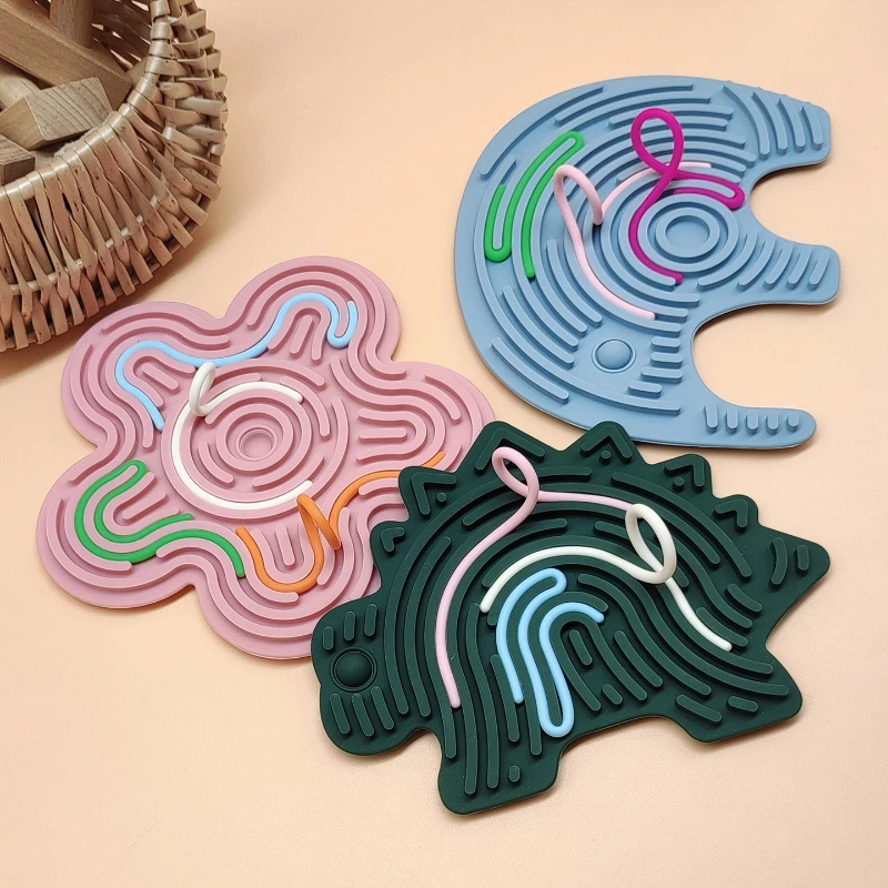 1 pçs novos bebês placa de atividade sensorial relaxante ansiedade tdah autismo alívio do estresse haste de silicone colorido brinquedo de descompressão presente do miúdo