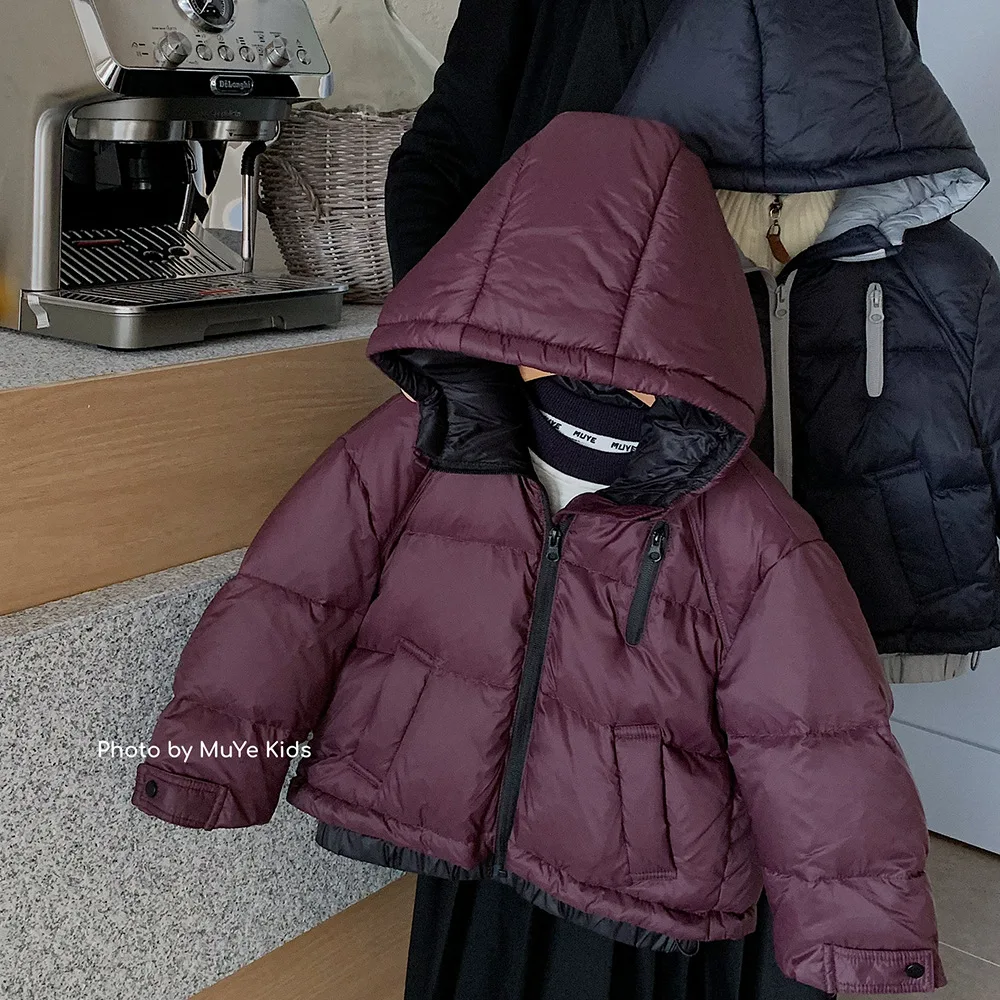 

Детская зимняя стеганая куртка с капюшоном, теплое стеганое пальто, плотная верхняя одежда для малышей, 2026, новая модная детская одежда для холодной погоды