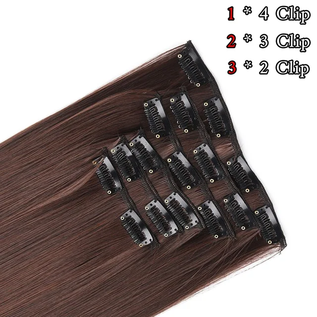 24 Inch Natural Hair Clips Synthetic Hair for Women Hair Tinsel Kit 16 Clips-on Hair in 6pcs Hair Extensions Wicks for Hair 5 24 Inch Natural Hair Clips Synthetic Hair for Women Hair Tinsel Kit 16 Clips-on Hair in 6pcs Hair Extensions Wicks for Hair 5