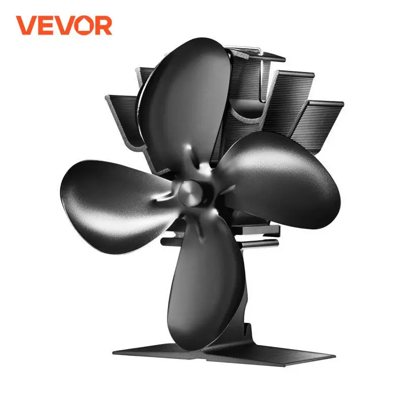 VEVOR Wood Stove Fan Heat Powered Quiet Fireplace Fans for Wood Log Burner Heater Warm Air Saving Fuel Home Winter Stove Fans