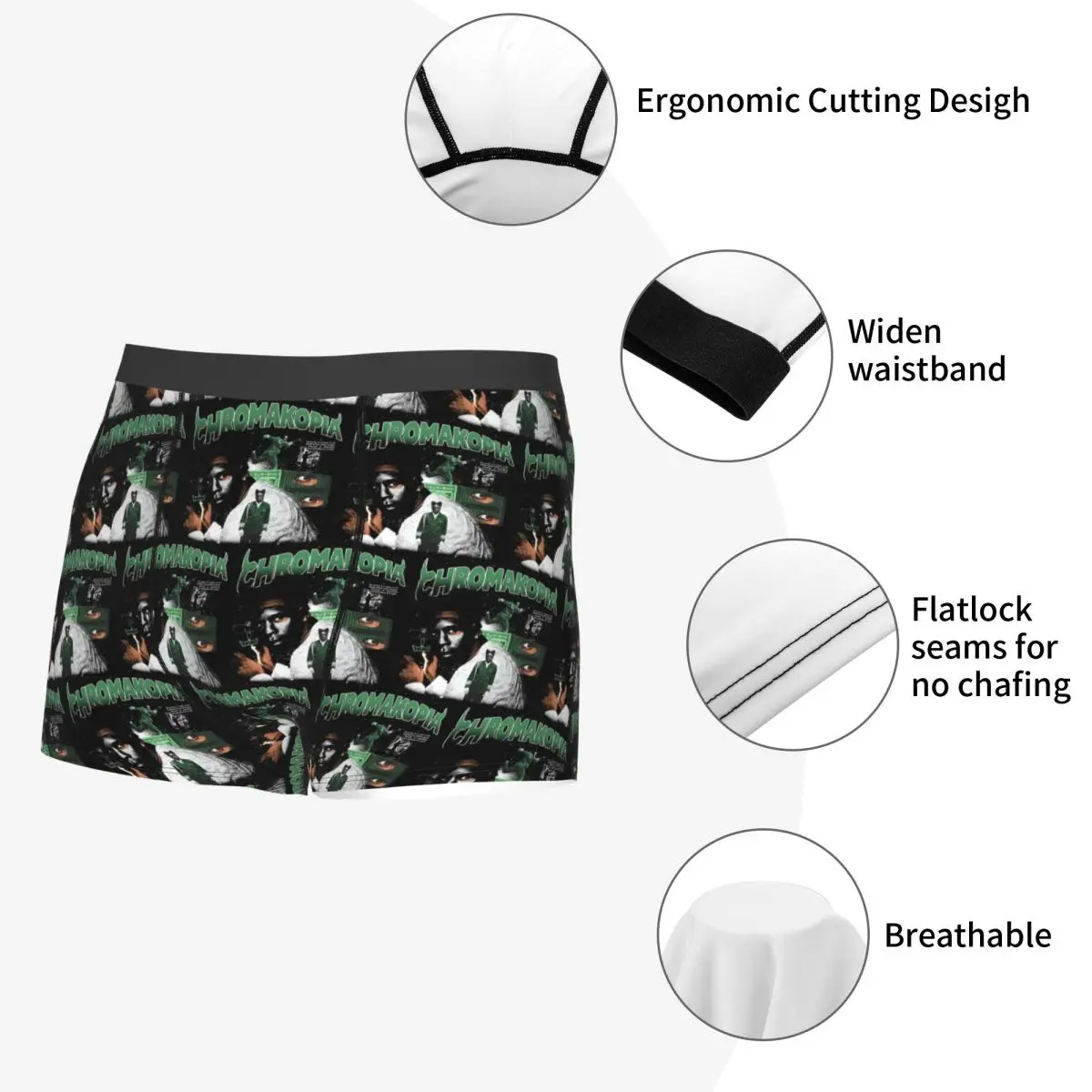 Boxer caleçon short Chromakopia élégant Tylers le créateur culotte hommes ventiler sous-vêtements pour Homme Homme petit ami cadeaux