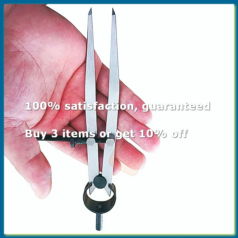 6 Inch Adjustable Lockable Steel Divider Wing Leather Compass-FABY
