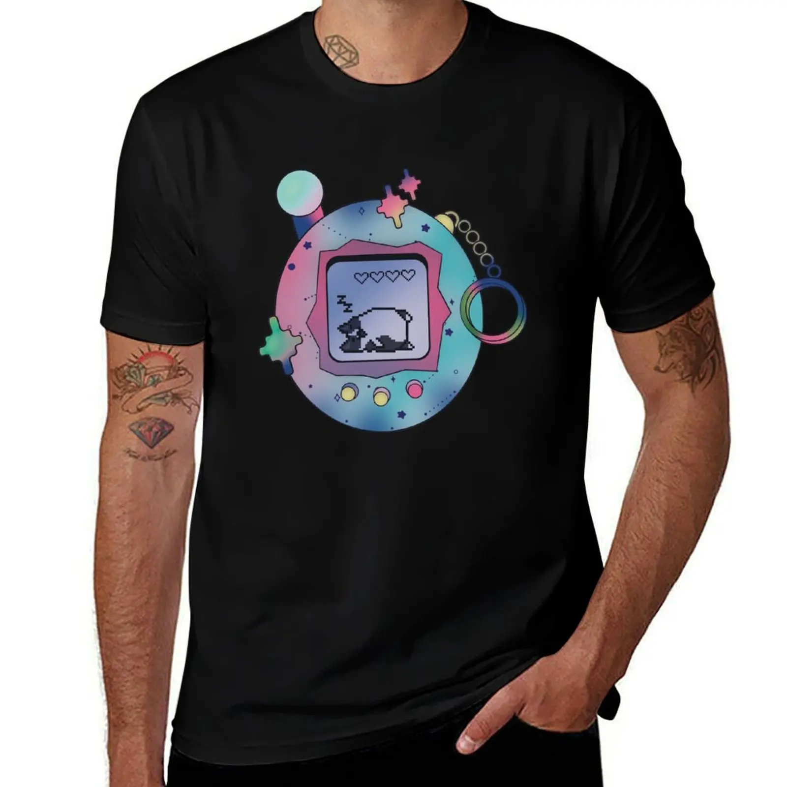 

Tamagotchi kitty dreams T-Shirt Fashion Print Casual Short Sleeve