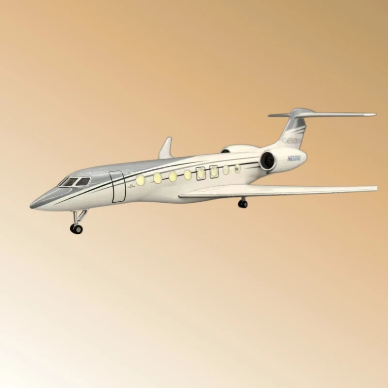 Gulfstream G650 45cm Business Jet Die-Cast Resin Model with LED Lightin Features Stand and Landing Gear Gifts & Collectibles