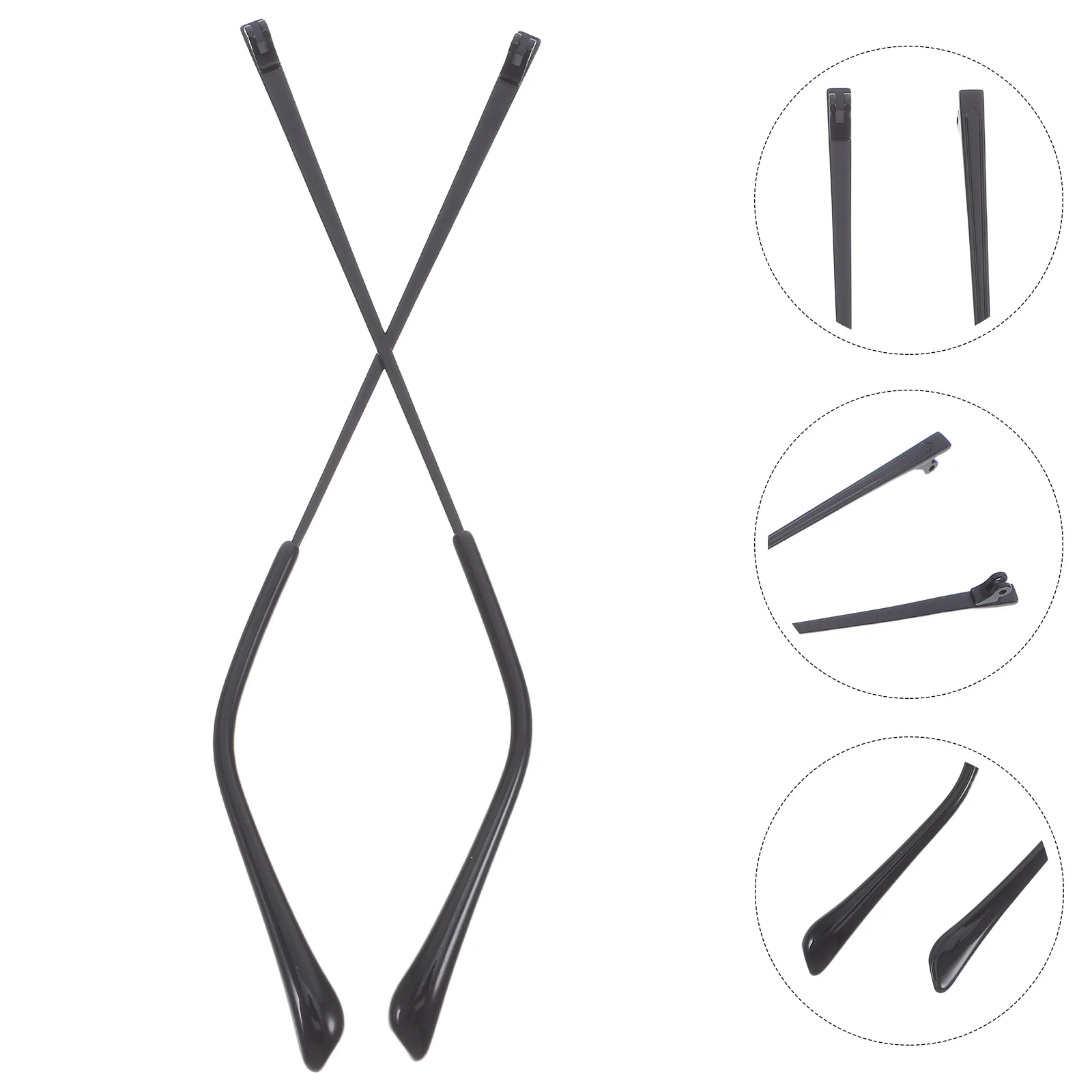 Eyeglass Replacement Temples Repair Arms Legs Black Eyeglasses Parts Tighteners