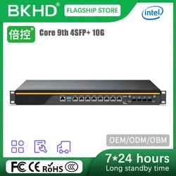 BKHD-servidor LGA1151, enrutador suave Rackmount, 4x10G, SFP, Intel Core, i3-9100, i5-9400, i7-9700, i9-9900, i9-9900K, V5, Firewall