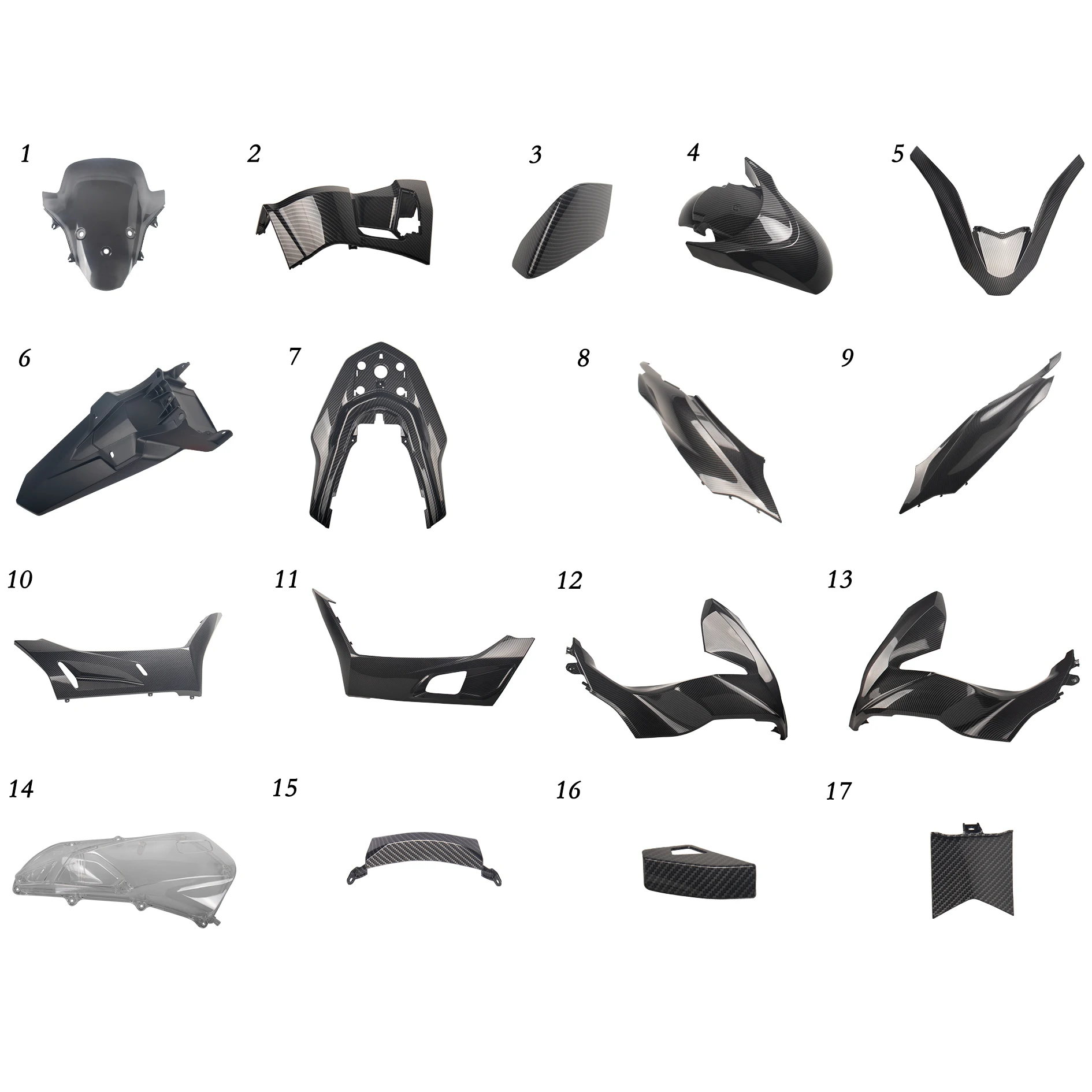 PCX160 Motorcycle Parts carbon fiber Fairing Kit Plastic Body Kit For Honda