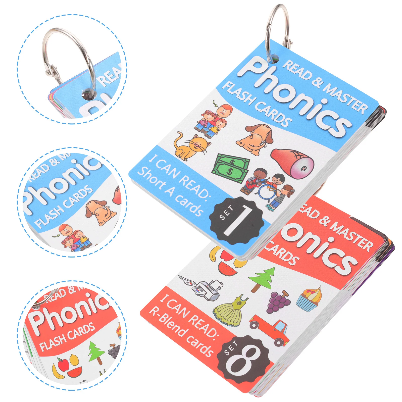 1 set di carte ortografiche inglesi gioco educativo dai colori vivaci per bambini carte flash per l'apprendimento interno ed esterno memoria della prima infanzia