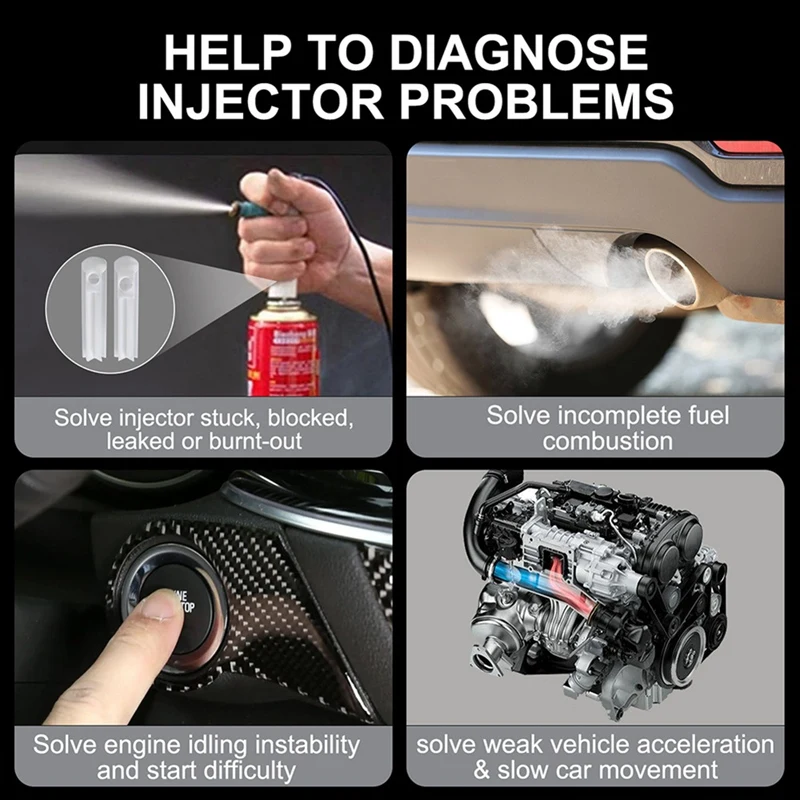 Mega Sale Fuel Injector Tester Cleaner 4 Pulse Modes 4 Test Leads Car Fuel Cleaning Injector Work with Fuel Pressure