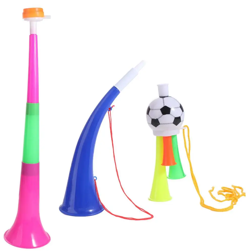 Matches de Football, accessoires de corne en plastique pour ravitaillement, corne de joie Vuvuzela, bruiteur amovible, cadeau