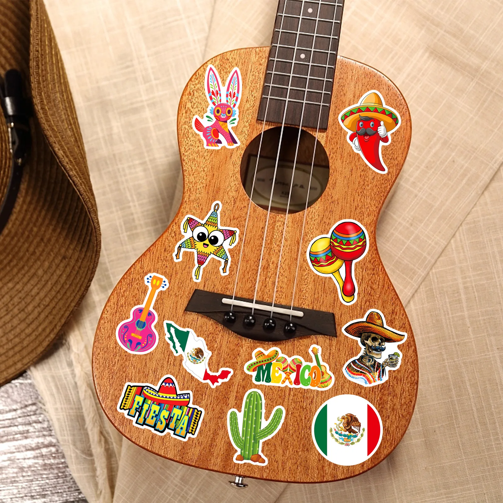 50 pçs bmexican grill tema adesivos criatividade dos desenhos animados graffiti decoração diy notebook mala guitarra geladeira brinquedos decalques