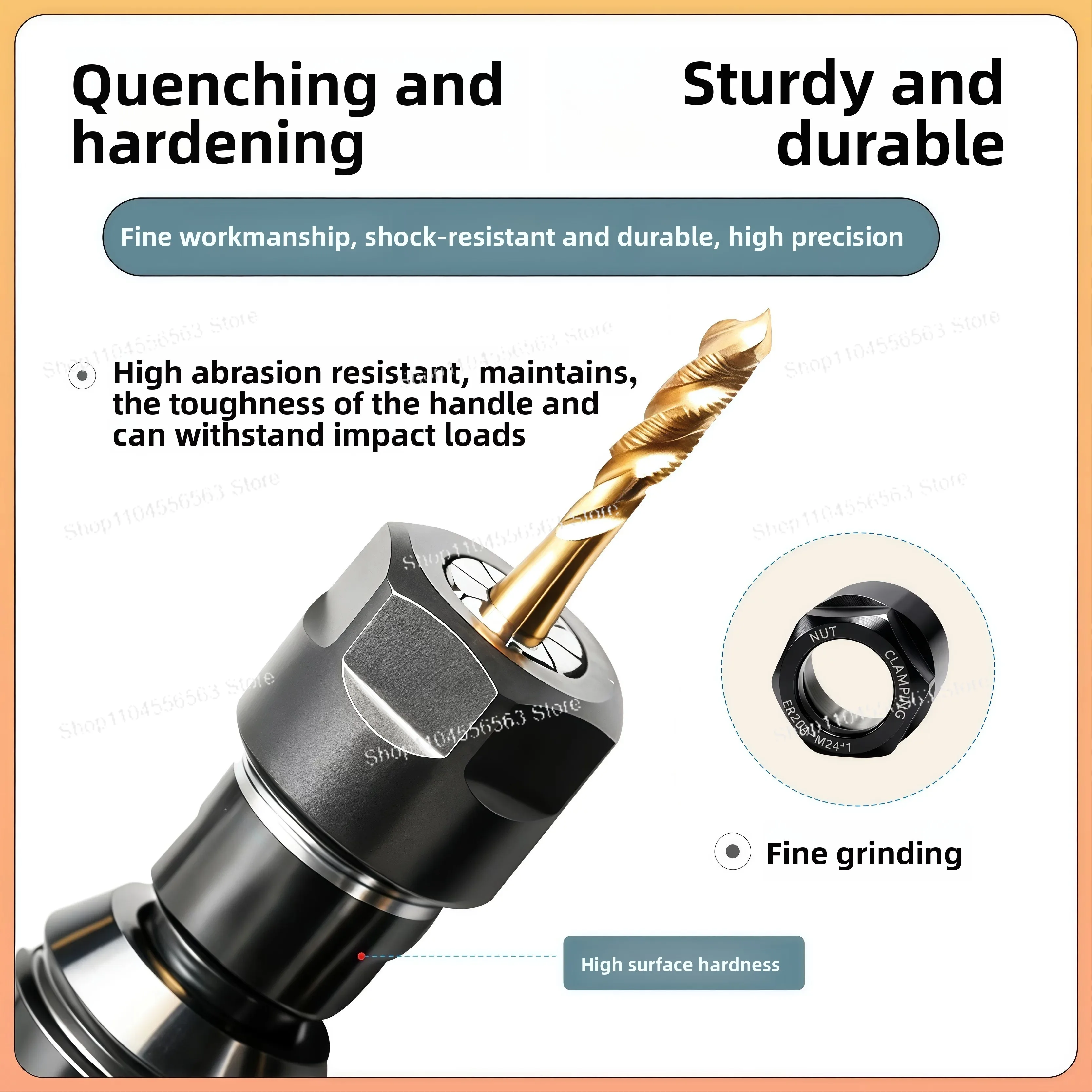 ER telescopic high-precision tapping chuck numerical control center machine lathe two-way floating ER20/25/32