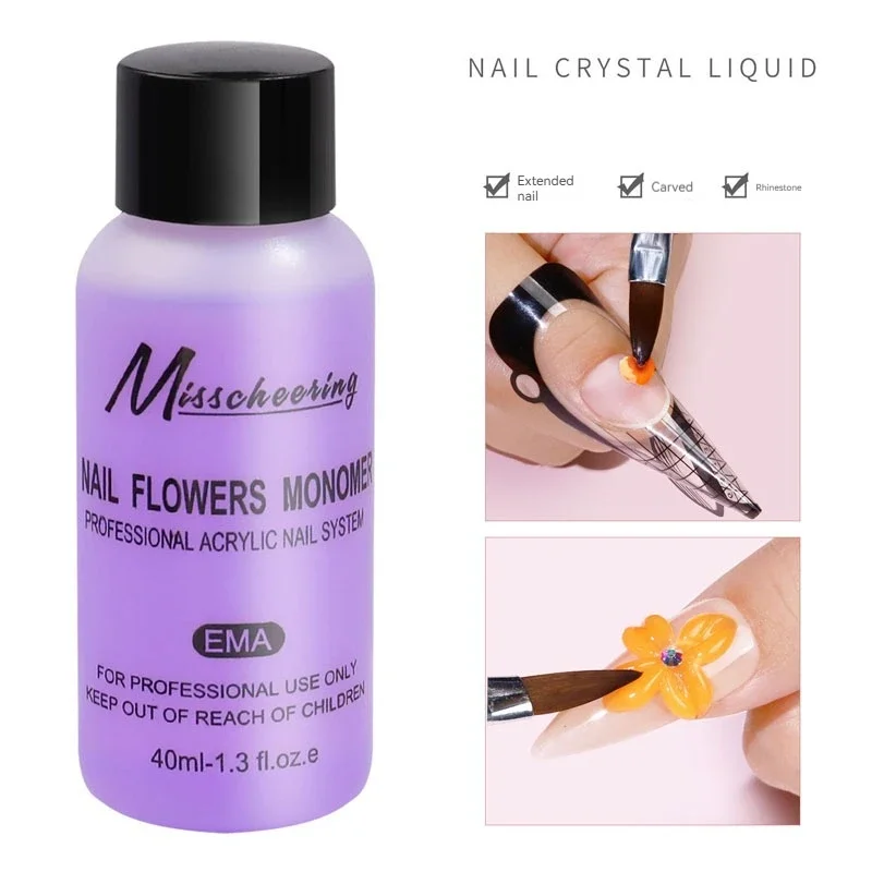 40ml Ema Acryl flüssiges Monomer für Nail Art Carving Extension Tauchen Nagel Gel Entferner Kristall flüssige Maniküre Werkzeuge