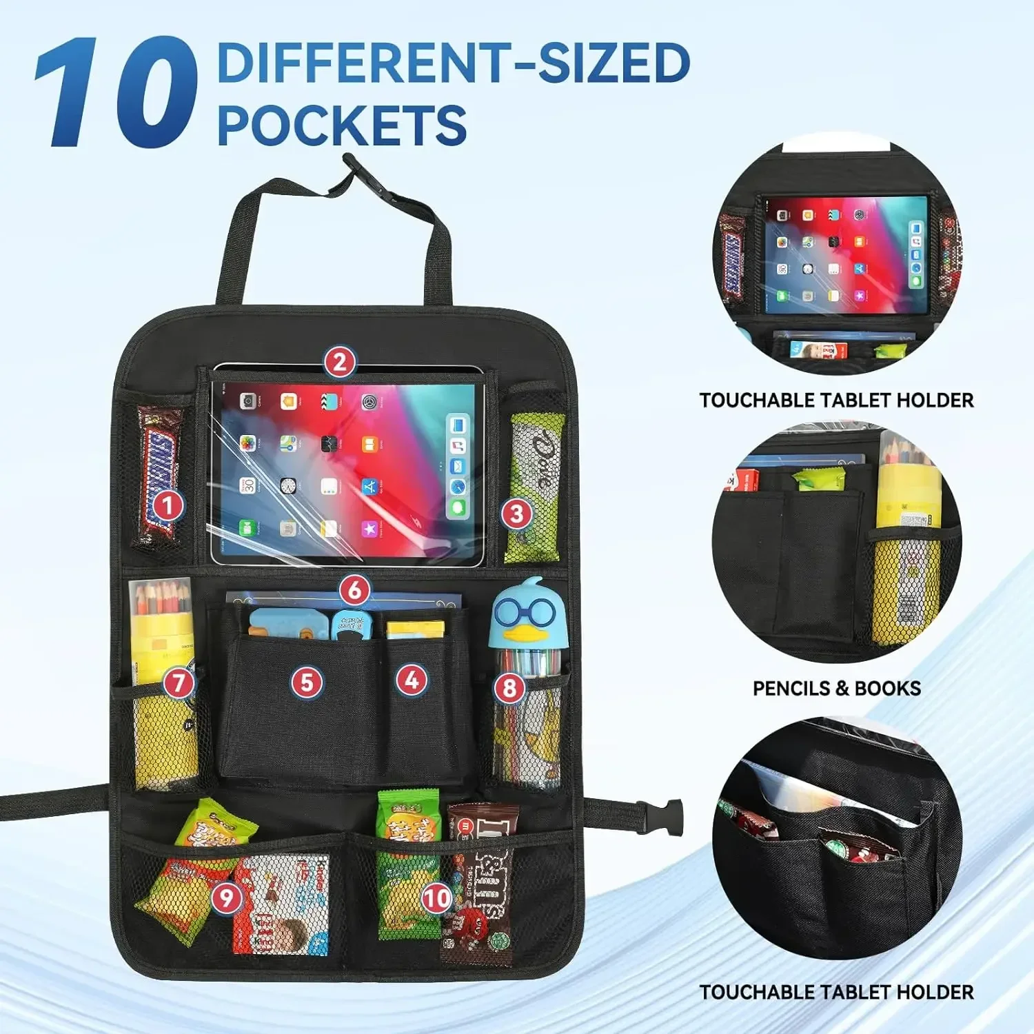 Storage Bag Large Capacity Classified Storage Portable and Practical Vehicle Mounted Multifunctional Car Seat Back Sorage Bag image 2