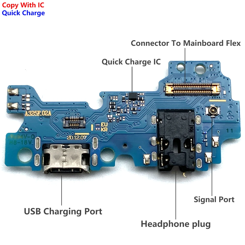 Cargador de carga rápida USB, Cable flexible de placa base principal para Samsung A22, A32, 4G, A33, 5G, M22, M31S, M32, M325F, M51, placa de