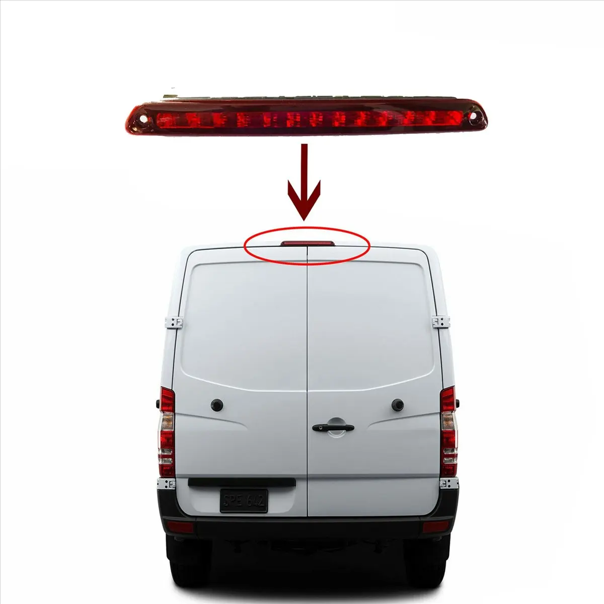 NEW 4X for Mercedes Sprinter / Crafter 2006-2019 LED Rear High Brake Back Light Lamp 3RD Third Brake Stop Light