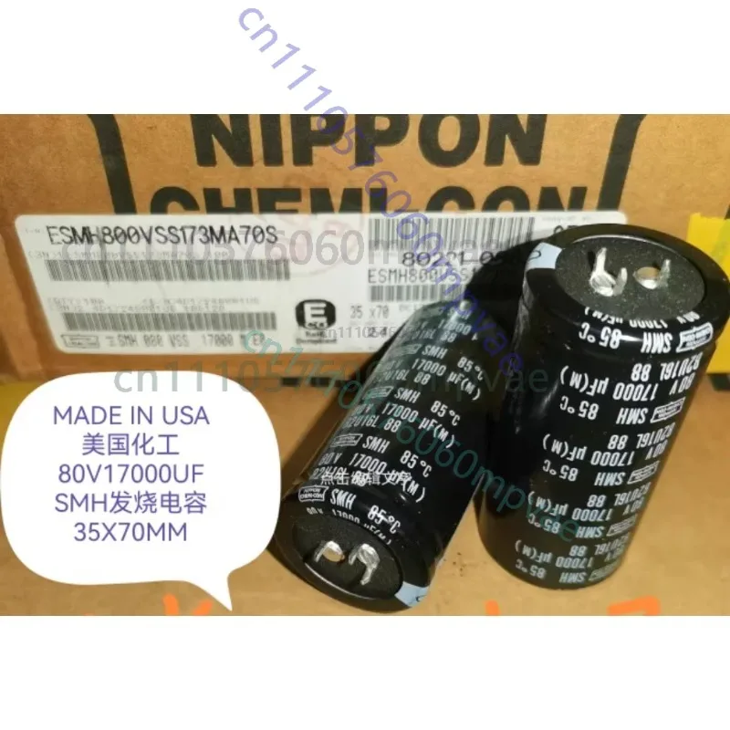 

2 шт./лот Оригинальный американский алюминиевый электролитический конденсатор NIPPON 80V 17000UF SMH 35X70MM Fever
