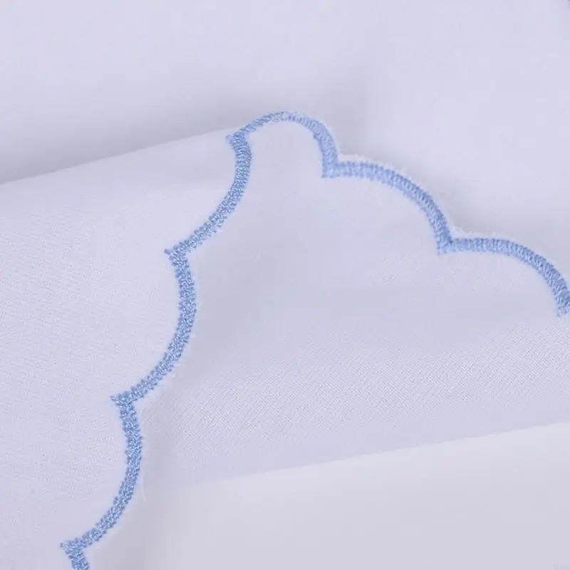 

Happy Tears Embroidery Cotton Handkerchief Bridal Shower Wedding Gift 28x28cm Y166