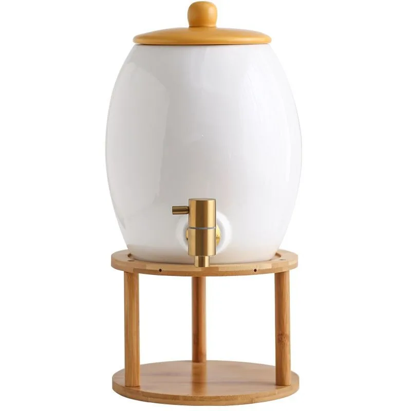 Cool kettle ceramic, heat-resistant high temperature explosion-proof household Nordic bamboo and wood cold boiled water