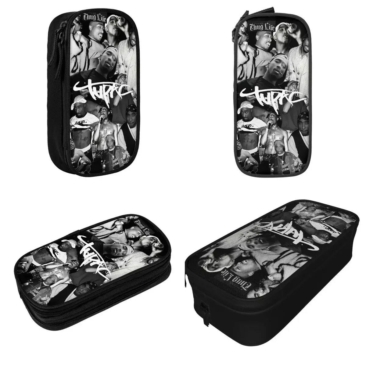 

Tupacs Pencil Case 2pac Hip Hop Pen Box Bags Girl Boy Large Storage Students School Zipper Pencilcases