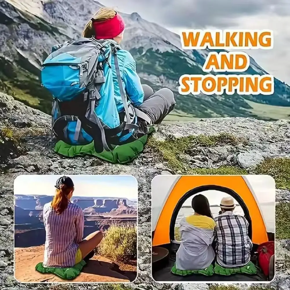 

Foldable Inflatable Seat Cushion Moisture-proof Space-saving Travel Chair Cushion Comfortable Lightweight Camping Chair Pad