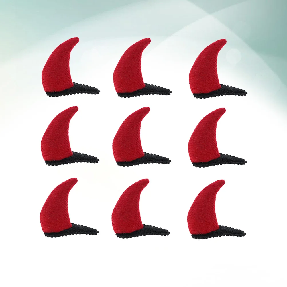 

20pcs Red Horn Hair Clips Durable Lightweight Halloween Birthday Party Accessories Women Child Decorative