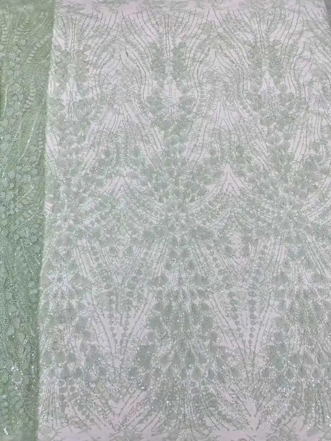 

Элитная африканская ткань с бисером и кружевом, высококачественная, с 3D-вышивкой, французский тюль, 5 ярдов, для нигерийской свадьбы