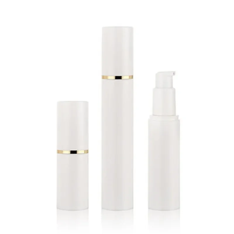 

20pcs/lot 15ml 30ml 50ml Empty Plastic Cosmetic Bottle Travel Mini Liquid Bottles White Airless Pump Vacuum Toiletries Container