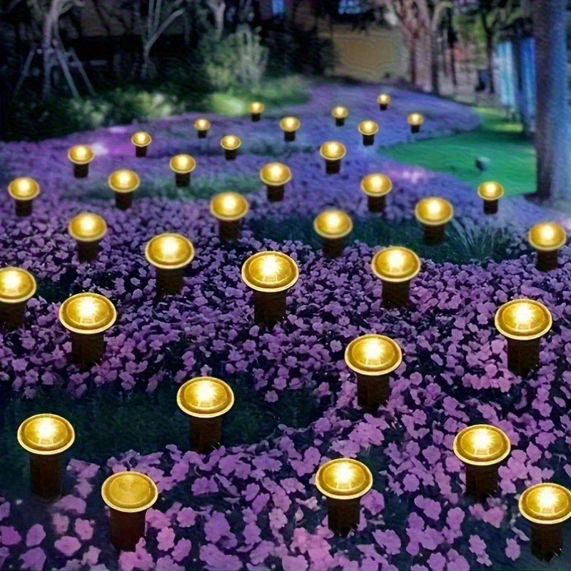SolarPowered Pathway Lights for Walkways Yards  Lawns Waterproof Ground Stake Lights 30LED Solar Outdoor Garden Lights